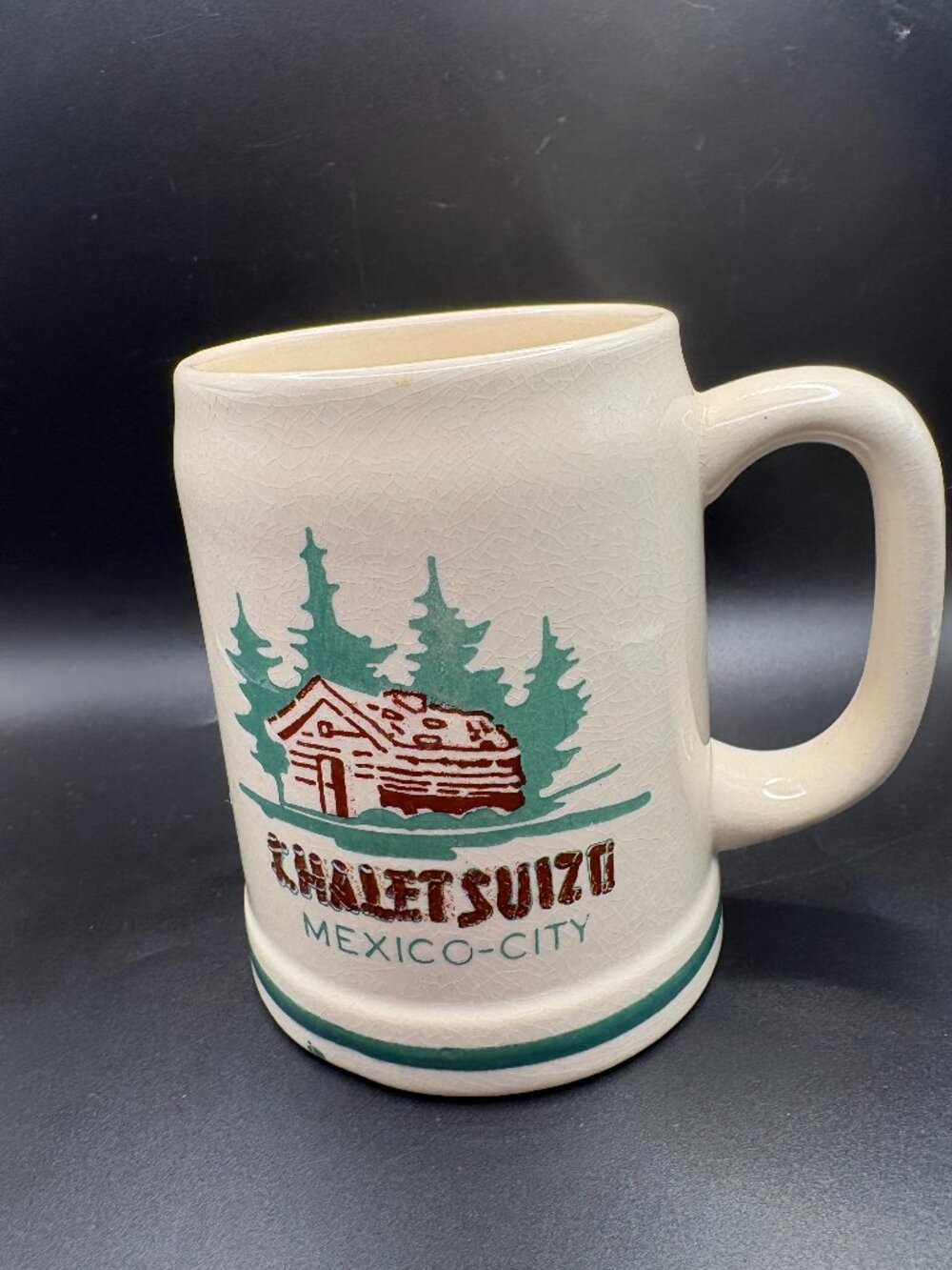 Vintage Anfora Chalet Suizo Mexico City Mug Restaurant Ware Mexico Souvenir